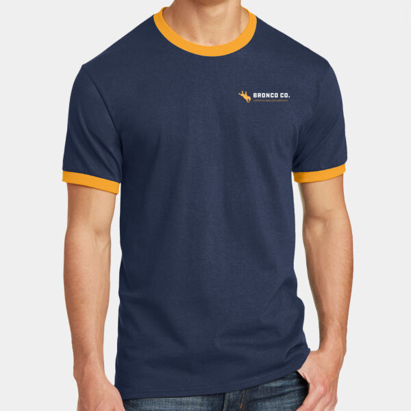 Printed Crest - Core Cotton Ringer Tee Thumbnail