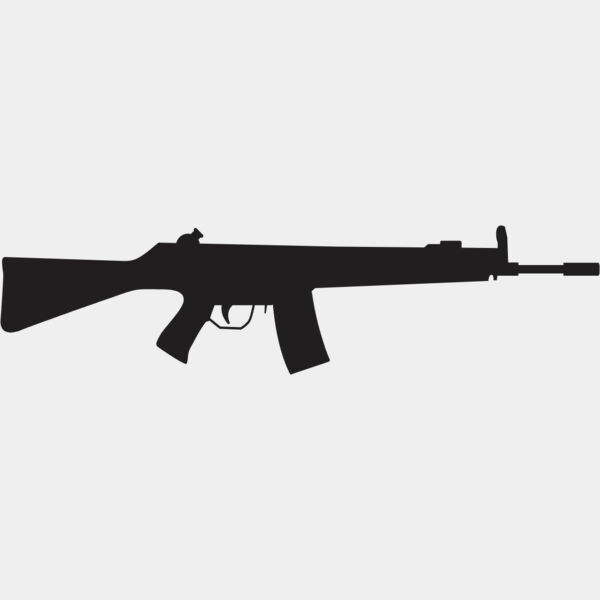 Assault Rifle Gun Silhouette 9 Thumbnail