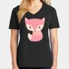 Ladies Core Cotton V-Neck Tee Thumbnail